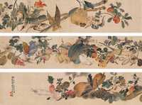 柳君然 辛未（1931年）作 花果图 卷